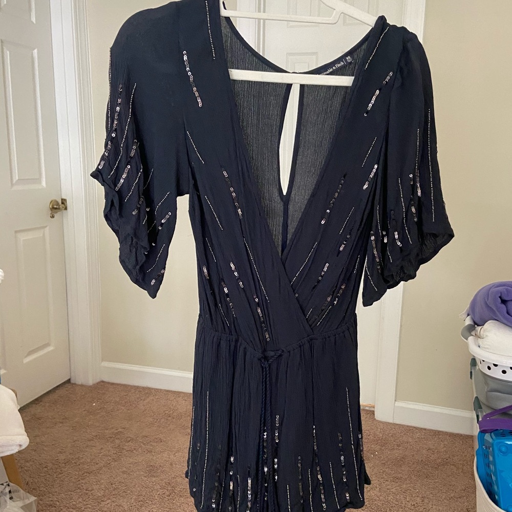 Navy blue romper